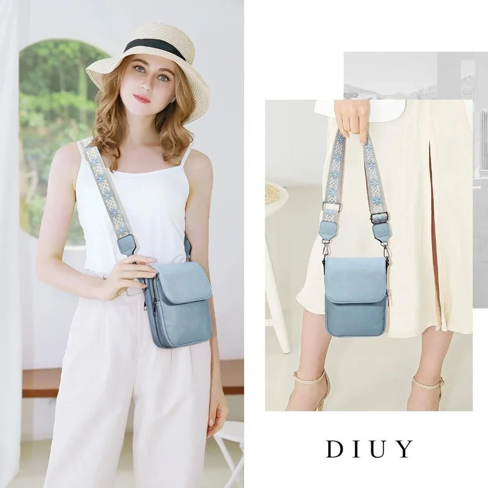 Mini Crossbody Bag Women PU Leather Small Cell Phone Wallet Organizer